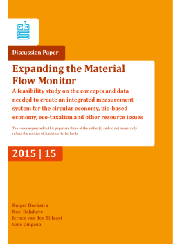 Expanding the Material Flow Monitor 2015 | 15