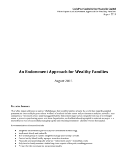 An Endowment Approach for Wealthy Families