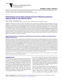 Determining conservation priority areas for Palearctic passerine