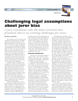 Challenging legal assumptions about juror bias