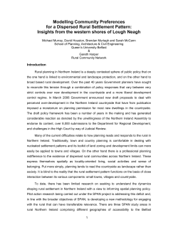 Modelling Community Preferences for a Dispersed Rural Settlement