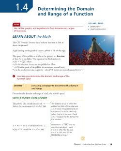 Determining the Domain and Range of a Function
