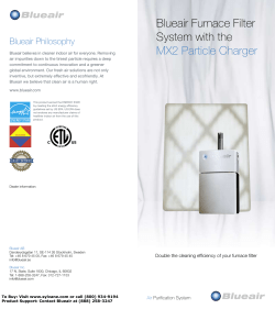 Blueair Furnace Filter System with the MX2 Particle Charger