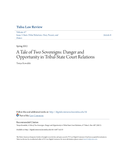 A Tale of Two Sovereigns: Danger and Opportunity in Tribal