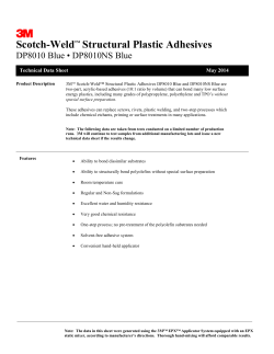 Scotch-Weld&trade; Structural Plastic Adhesives