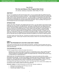 255-2012: The Use and Abuse of the Program Data