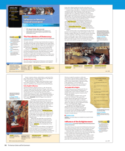 Influences on American Colonial Government - McGraw