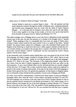 James Joyce, Edward Walsh and the death of ancient