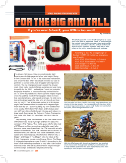 If you`re over 6-foot-2, your KTM is too small!