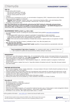 Chlamydia guideline