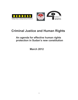 1203 Sudan Criminal Justice and Human Rights