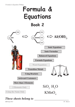 Formula Writing - Book 2