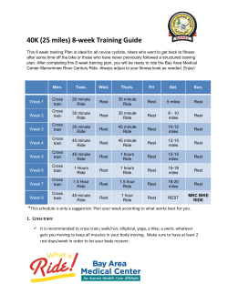40K (25 miles) 8-week Training Guide