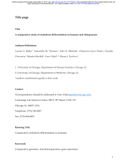 A Comparative Study Of Endoderm Differentiation In