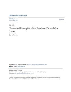 Elemental Principles of the Modern Oil and Gas Lease