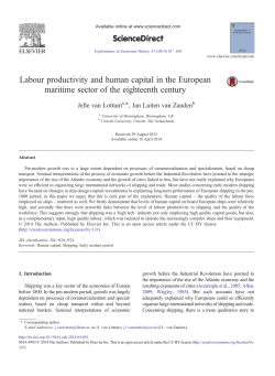 Labour productivity and human capital in the European maritime