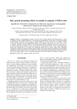 Hair growth promoting effects of emodin in telogenic C57BL/6 mice