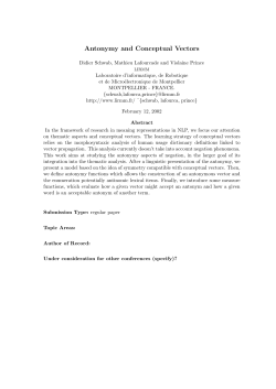 Antonymy and Conceptual Vectors