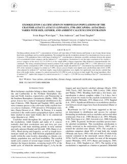exoskeleton calcification in norwegian