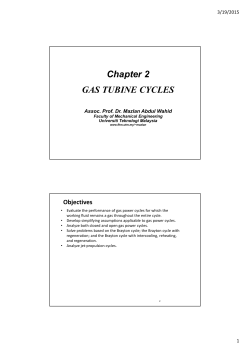 Lecture - Gas Turbine Cycles