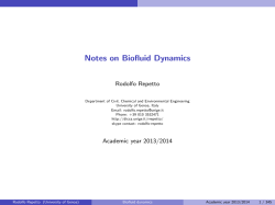 Notes on Biofluid Dynamics