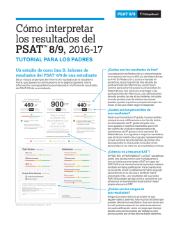 C&oacute;mo interpretar los resultados del PSAT 8/9
