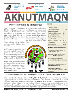 May 19, 2017 - Membertou First Nation