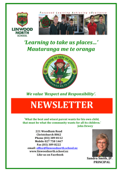 NEWSLETTER - Linwood North School