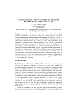 Morphological Characteristics of the River Meghna: A Collaborative