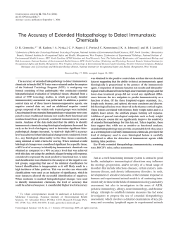 The Accuracy of Extended Histopathology to Detect Immunotoxic