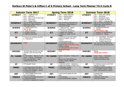 Long Term Planner Year 3/4 - Autumn 2017