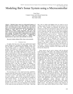 Modeling Bat`s Sonar System using a Microcontroller