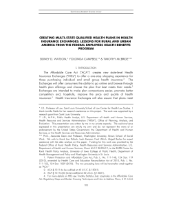 creating multi-state qualified health plans in health insurance