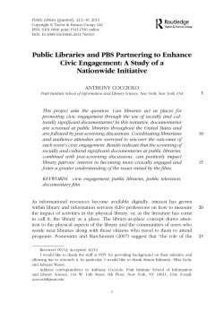 Public Libraries and PBS Partnering to Enhance