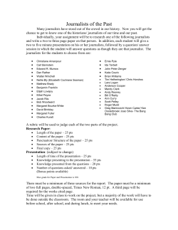 Journalist Research Project Prompt