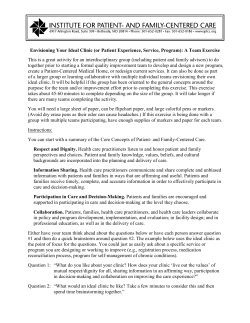 Envisioning Your Ideal Clinic (or Patient Experience, Service