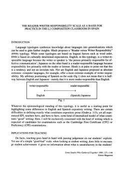 The reader-writer responsibility scale as a basis for