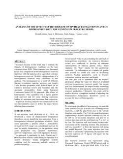 Analysis of the Effects of Heterogeneity on Heat Extraction in an