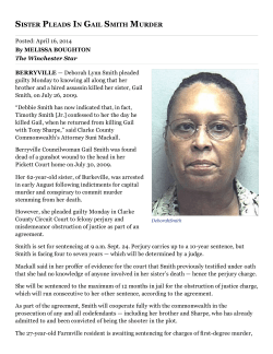 sister pleads in gail smith murder