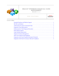 Oracle Hyperion Financial Close Management