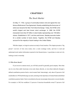 CHAPTER 5 The Stock Market