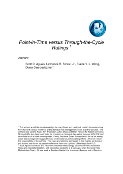 Point-in-Time versus Through-the-Cycle Ratings - Z