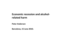 Economic recession and alcohol- related harm