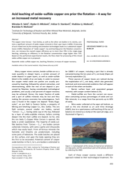 Acid leaching of oxide&ndash;sulfide copper ore prior the flotation &ndash; A way