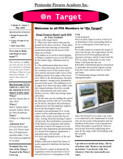 PFA Newsletter Issue 5 No 1 - Peninsular Firearm Academy Inc