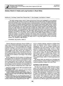 Dietary Vitamin C Intake and Lung Function in