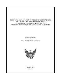 technical explanation of the revenue provisions of the
