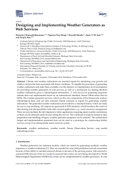 Designing and Implementing Weather Generators as Web Services