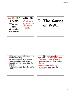 The Causes of World War 1