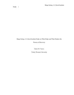 Binge Eating - Trinity Western University